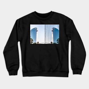 mirror buildings in the seafront Crewneck Sweatshirt